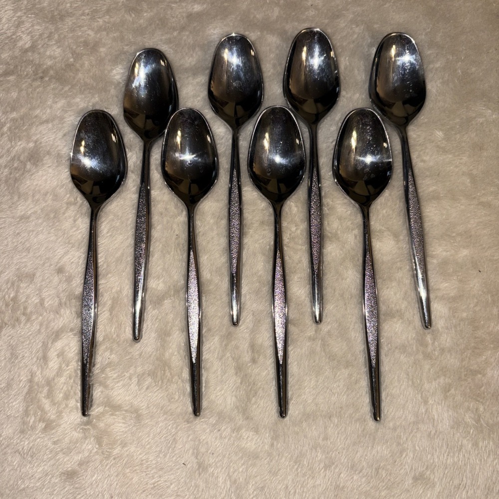 National Stainless CHEVIOT 8 Spoons Vintage MCM